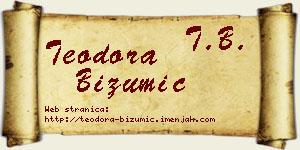 Teodora Bizumić vizit kartica